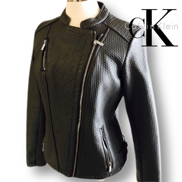 Calvin Klein Jackets & Blazers - NEW WITH TAGS! Calvin Klein Women’s Moto Asymmetrical ZIP Jacket (Small)